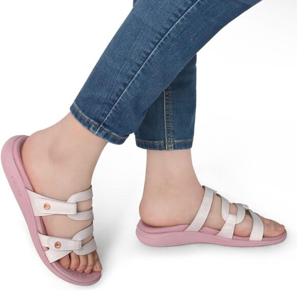 ONCAI Sandals Adjustable Soft Cushion Thick Soles women’s Sz 9 US /40 EU Pink - Picture 7 of 16